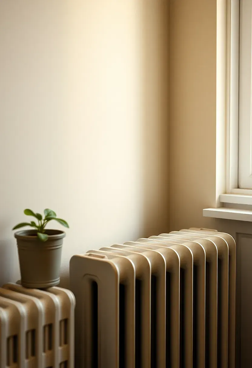 Painted radiator cover with slatted face