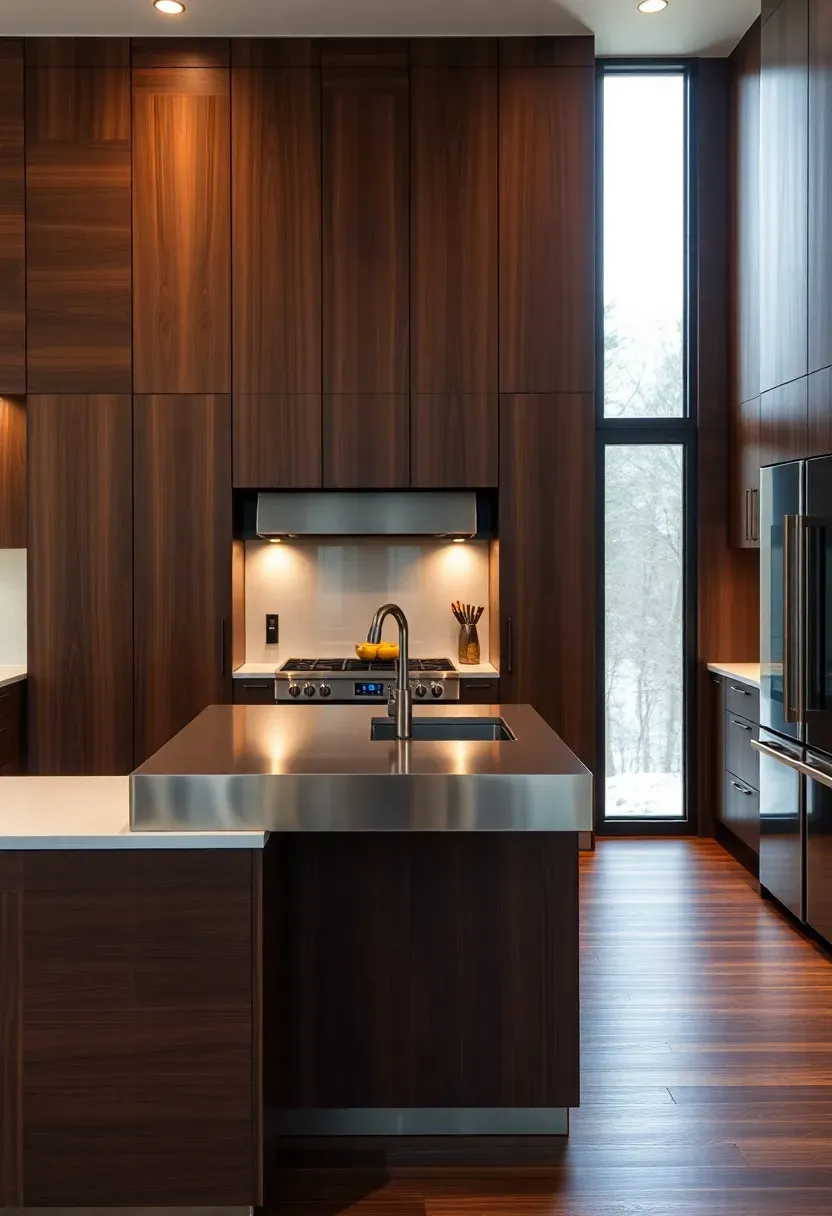 Modern walnut with stainless