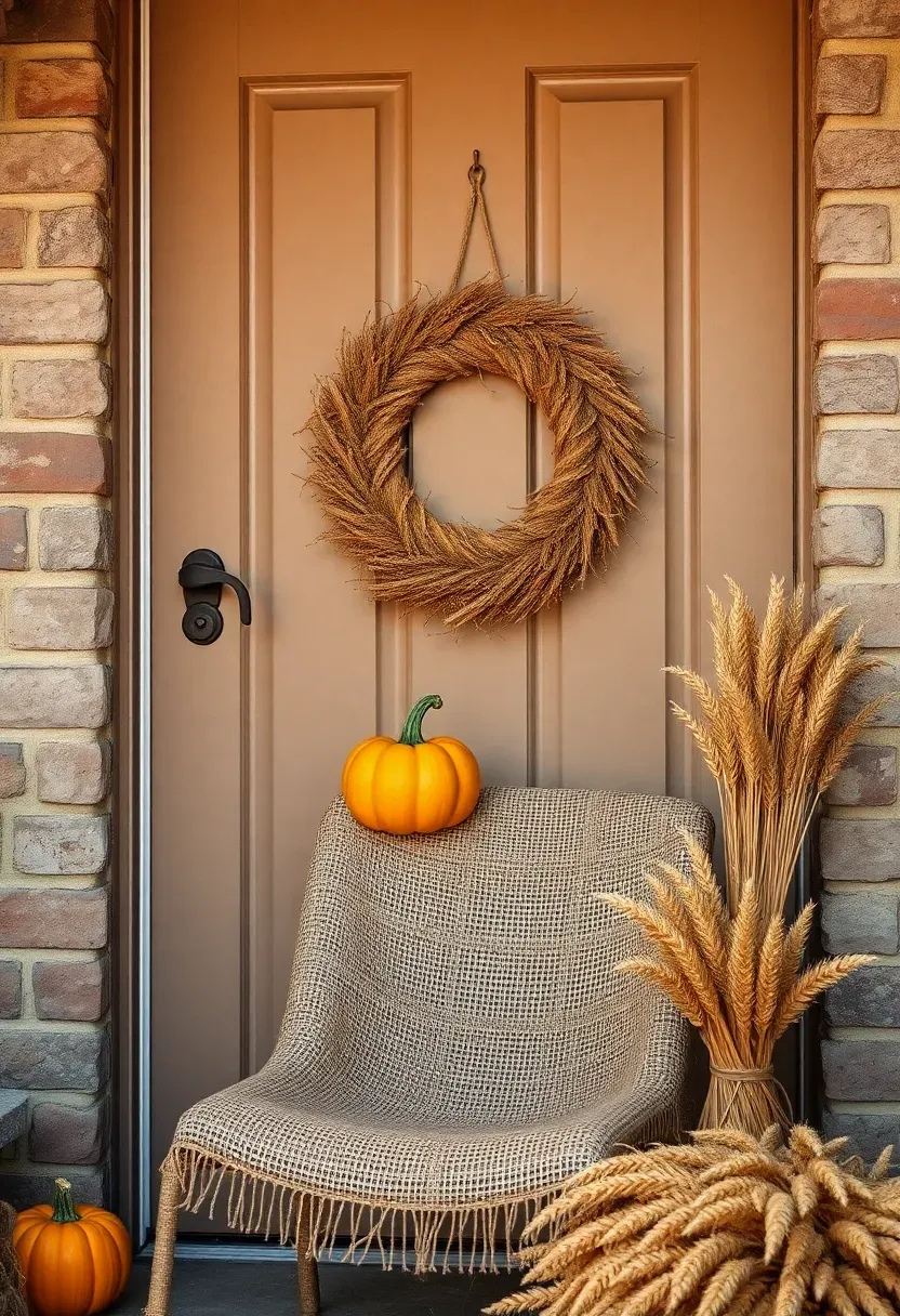 Textural Burlap Display